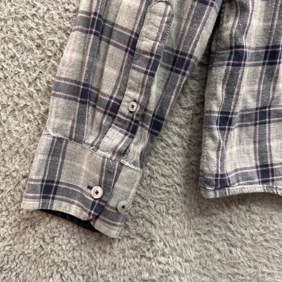 UNTUCKit Men's XL Gray White Plaid Button Up Long Sleeve Shirt Comfortable - Picture 8 of 9